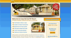 Desktop Screenshot of casadelsolrvpark.com
