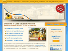 Tablet Screenshot of casadelsolrvpark.com